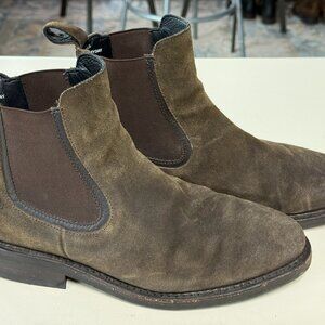 Thursday Boot Company — The Duke Chelsea Boot | Dark Olive Suede | Size 8.5